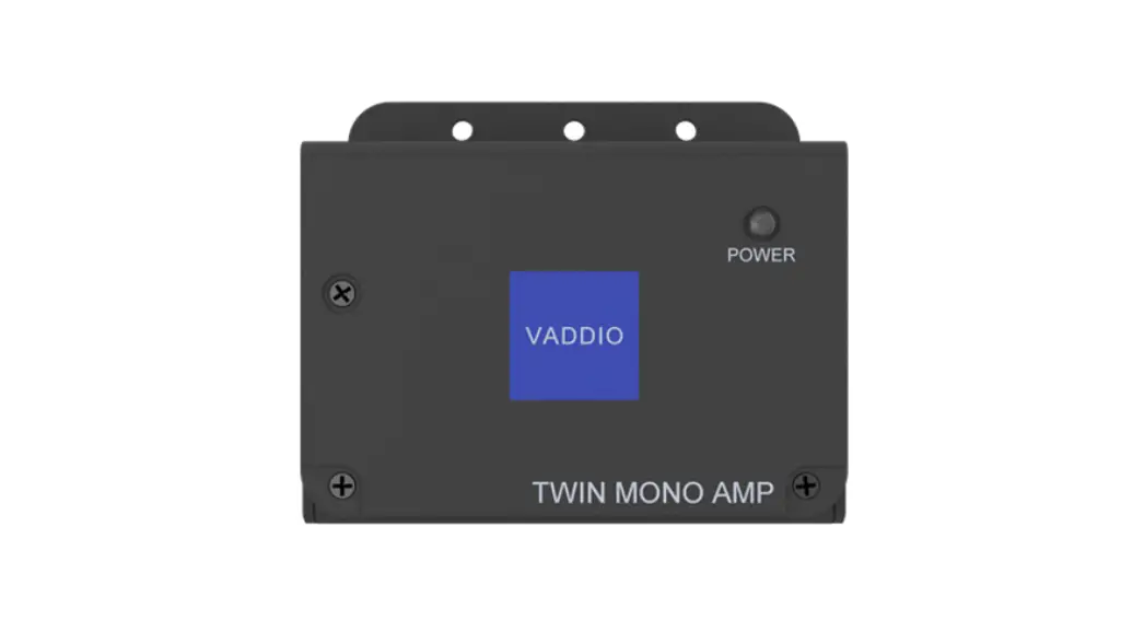 Vaddio Twin Mono Amp Single Input Two Channel Amplifier Installation Guide