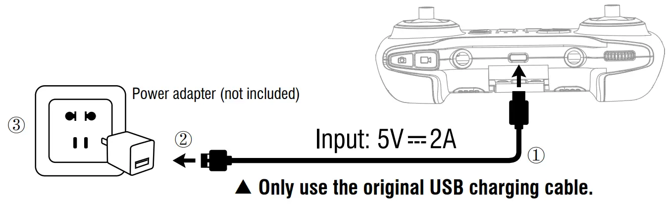 udiRC U38S GPS Drone - Transmitter charging