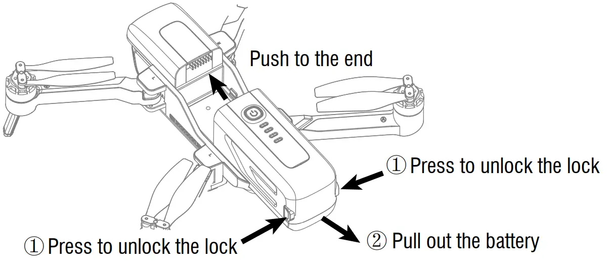 udiRC U38S GPS Drone - battery