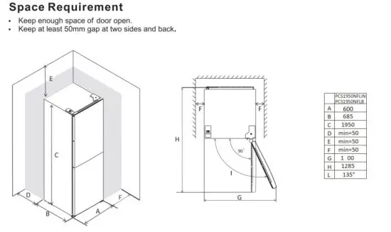 FIG 16 Space requiremnets