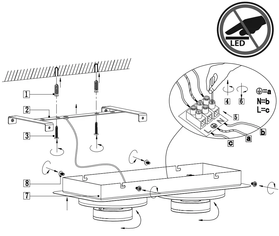 LeuchtenDireckt 14521-17 Tim LED Ceiling Light 1