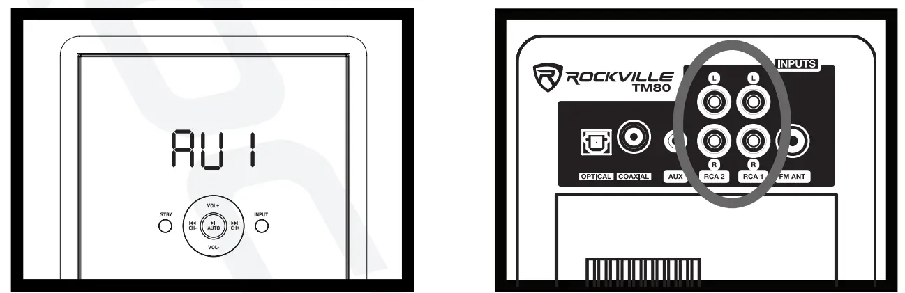 Rockville TM80W White Powered Home Theatre Tower Speakers-11