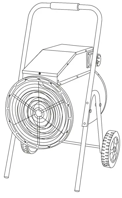 Aktobis AG WDH-BGC30 Electric Heat Gun (30 kW) with integrated fan