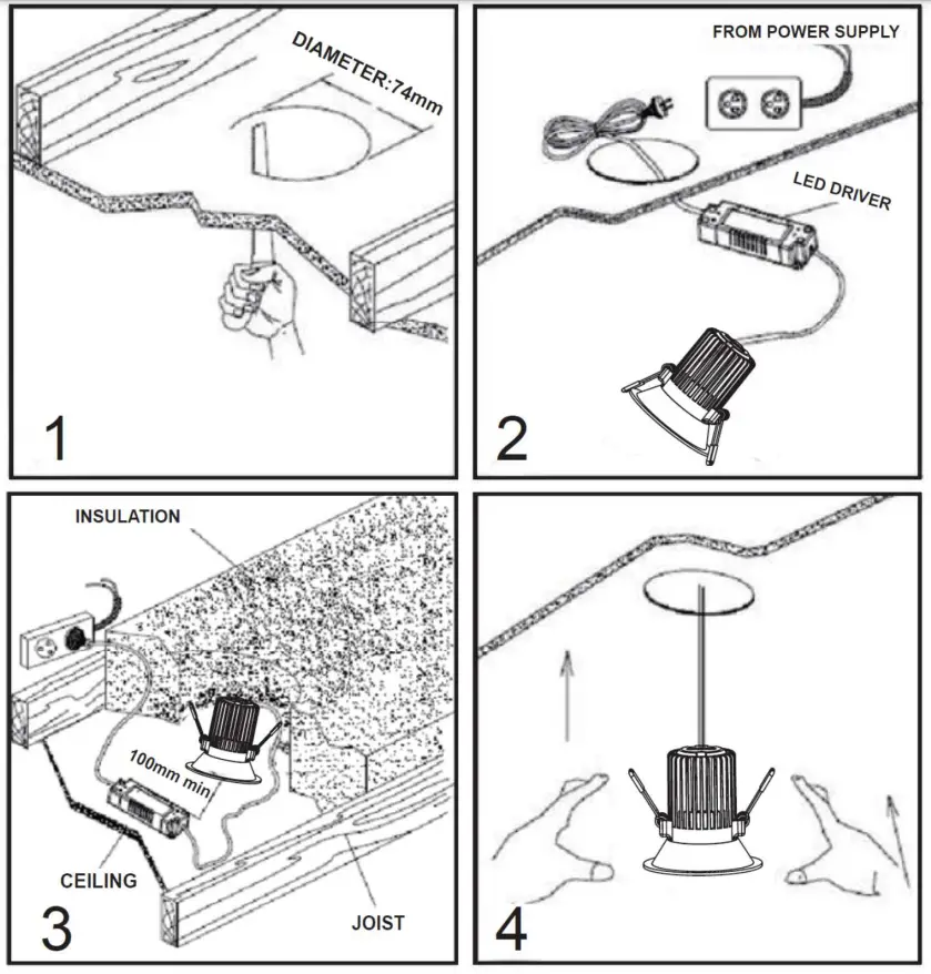 Lucci decor 178200 Dim to Warm Transition LED Downlight fig 2
