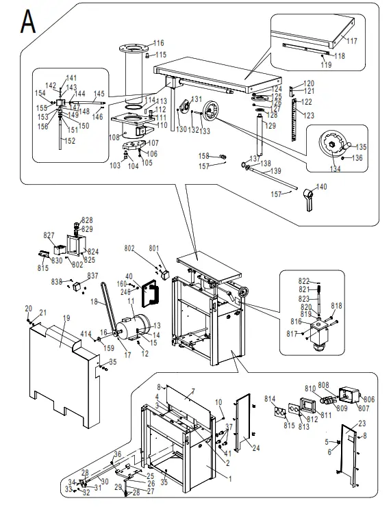 scheppach 1902207901 Jointer and Thicknessing Planer - fig 4