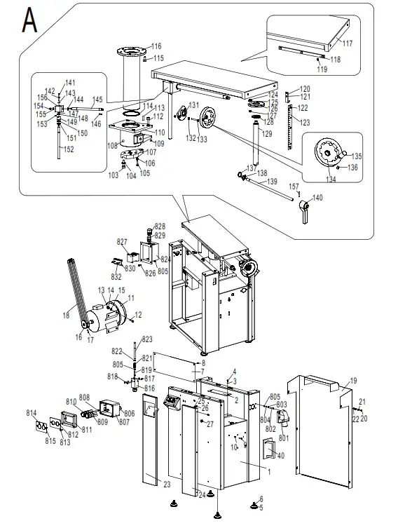 scheppach 1902207901 Jointer and Thicknessing Planer - fig