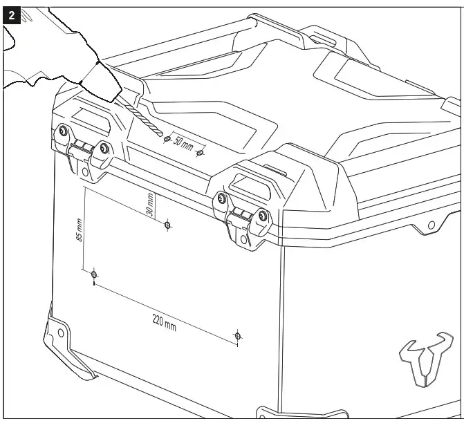 SW MOTECH DGS.00.920.20100 Trax Adv Aluminum Case System Silver 3737 - FIG34