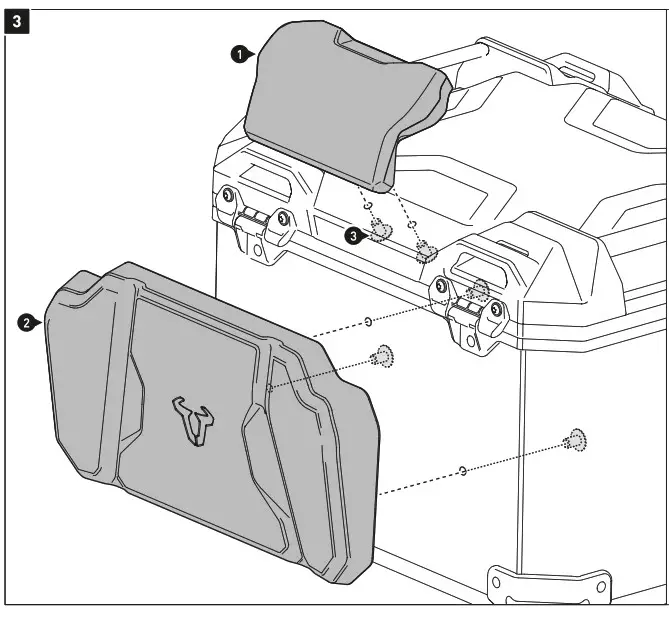SW MOTECH DGS.00.920.20100 Trax Adv Aluminum Case System Silver 3737 - FIG35
