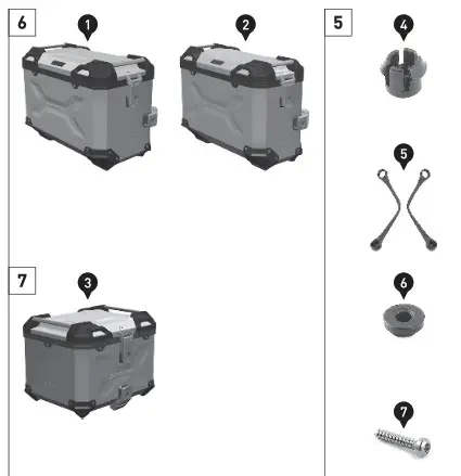 SW MOTECH DGS.00.920.20100 Trax Adv Aluminum Case System Silver 3737 - FIG4