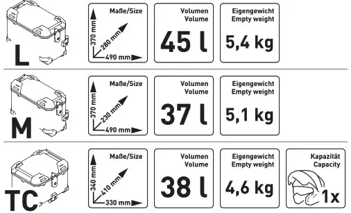 SW MOTECH DGS.00.920.20100 Trax Adv Aluminum Case System Silver 3737 - FIG5