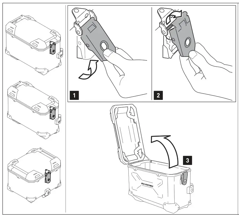 SW MOTECH DGS.00.920.20100 Trax Adv Aluminum Case System Silver 3737 - FIG6