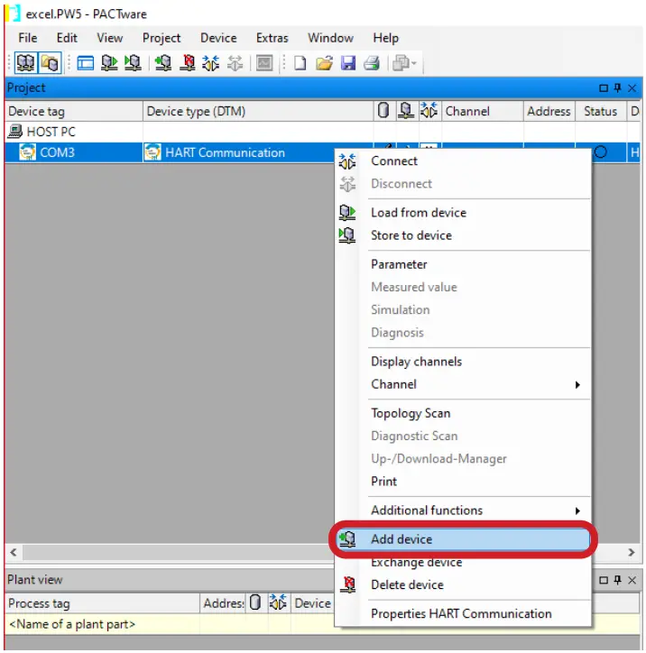 Honeywell Searchline Excel Plus Device Type Manager - Add device