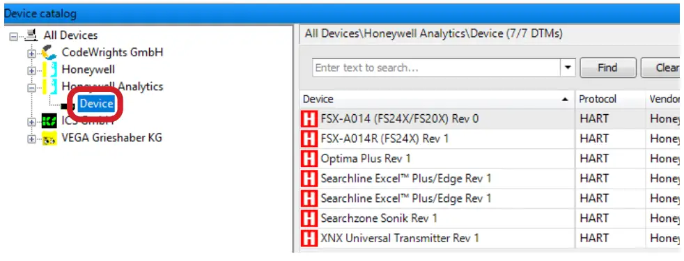 Honeywell Searchline Excel Plus Device Type Manager - Device