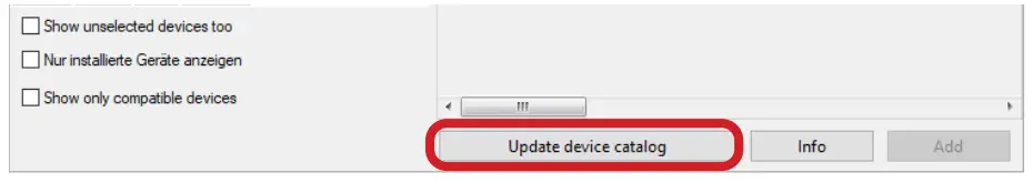 Honeywell Searchline Excel Plus Device Type Manager - Update device catalog