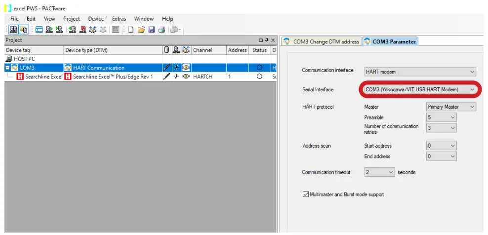 Honeywell Searchline Excel Plus Device Type Manager - erial Interface