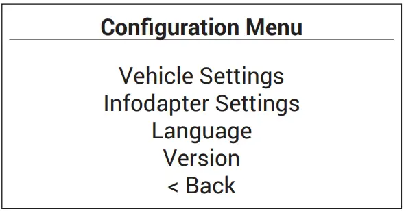 Configuration Menu