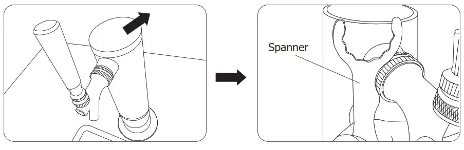 POLAR GE632 GE633 Beer Dispenser - Connecting the beer tower - 8