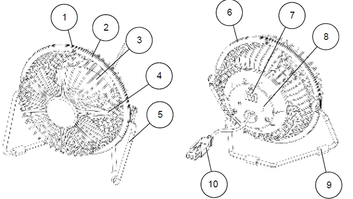 anko HEG10LED Fan with Clock and Temperature Display 01