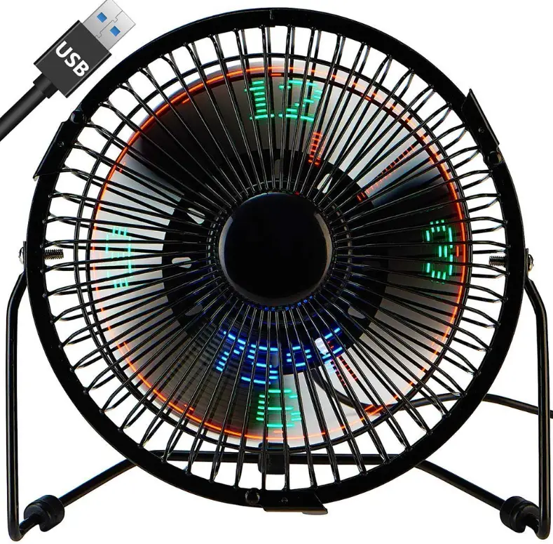 anko HEG10LED Fan with Clock and Temperature Display product