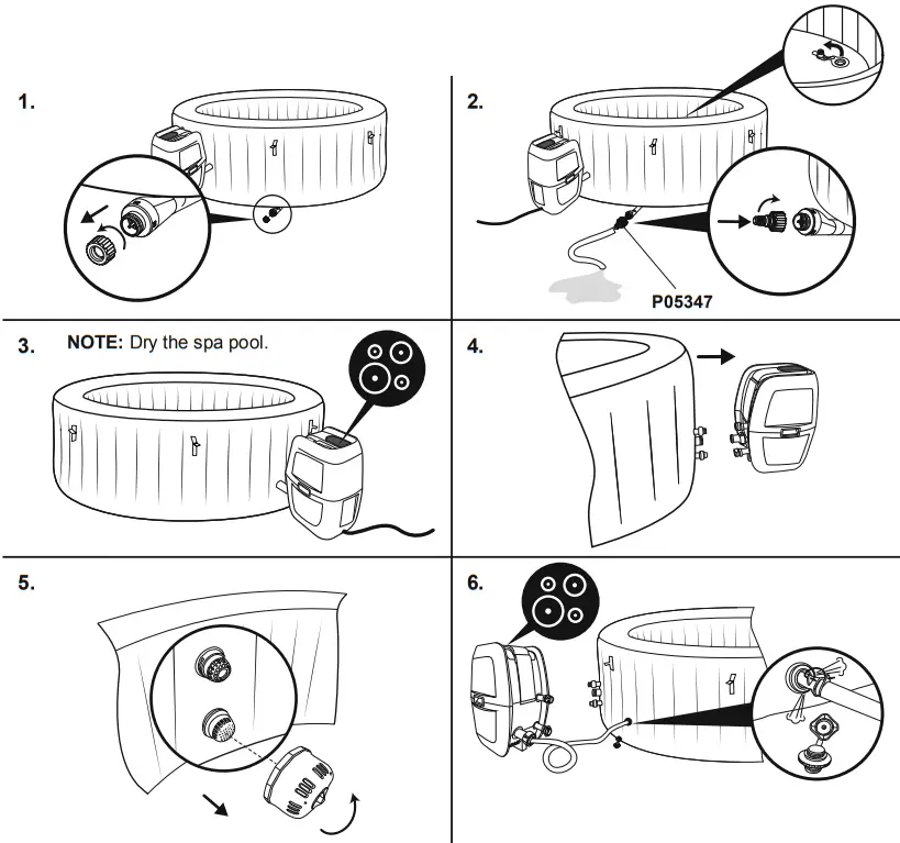 Bestway LAY Z SPA Miami AirJet Spa - Figure 13
