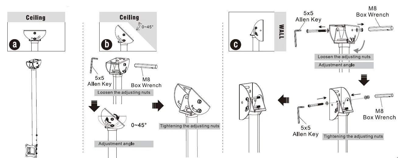 av-link TC602 Ceiling Mount TV Bracket 3