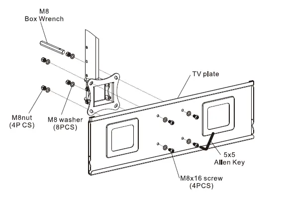 av-link TC602 Ceiling Mount TV Bracket 6