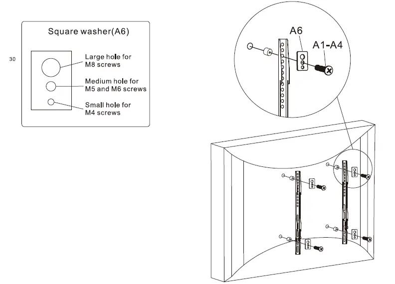 av-link TC602 Ceiling Mount TV Bracket 8