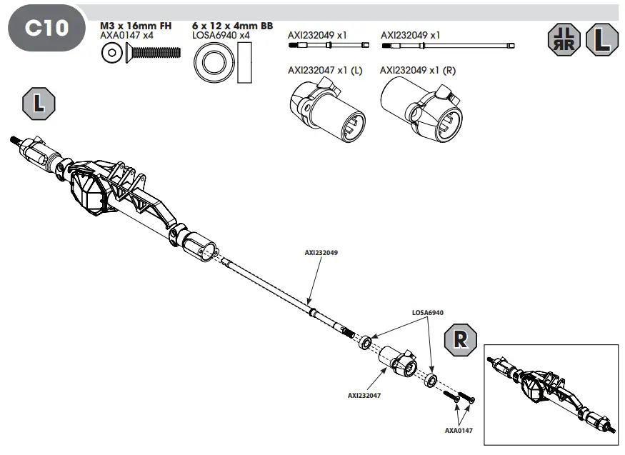 HORIZON AXI03009 RBX10 RYFT 1 10 Scale Rock Bouncer - C10