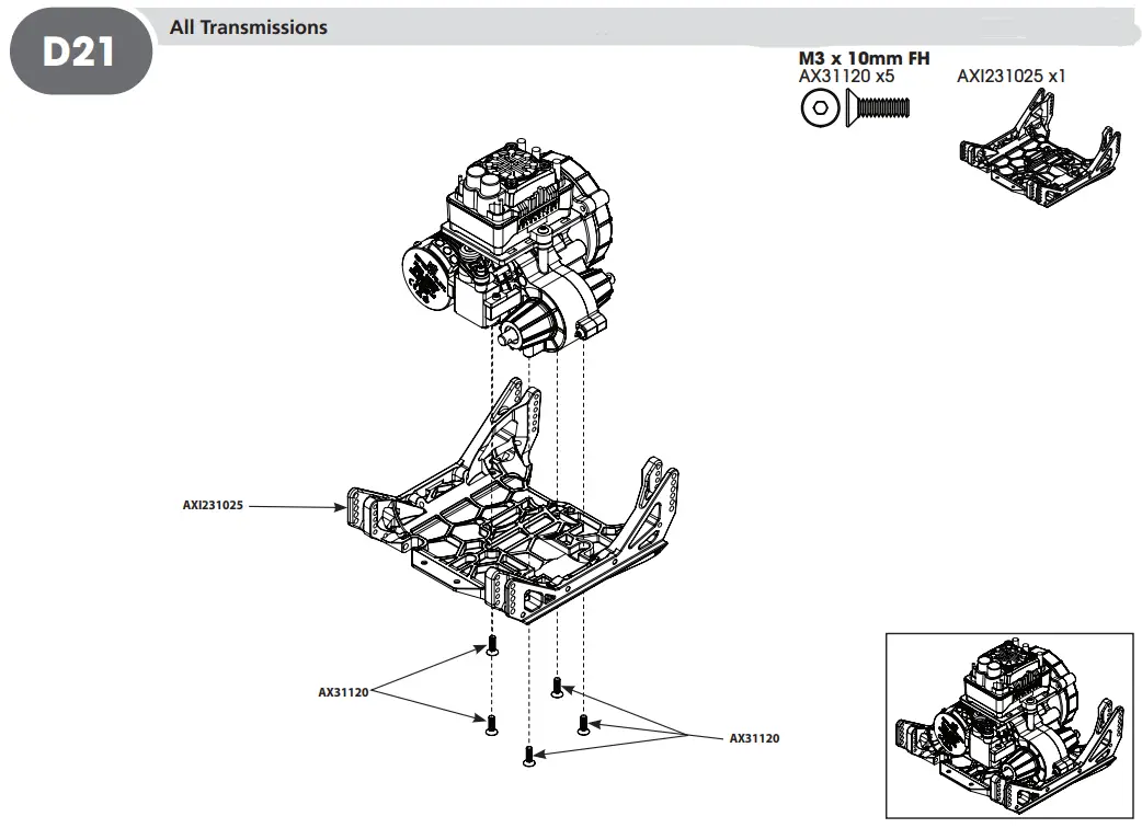 HORIZON AXI03009 RBX10 RYFT 1 10 Scale Rock Bouncer - D21
