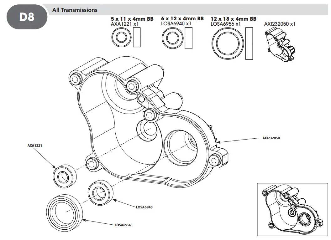 HORIZON AXI03009 RBX10 RYFT 1 10 Scale Rock Bouncer - D8