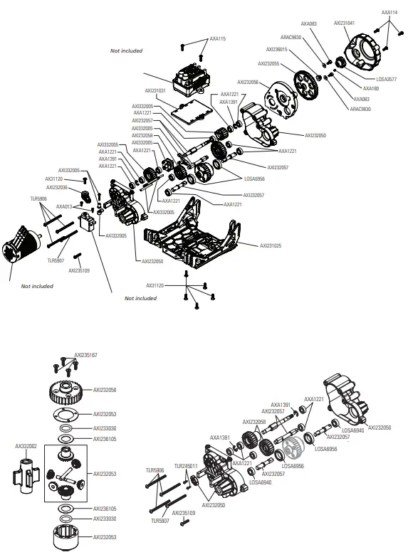 HORIZON AXI03009 RBX10 RYFT 1 10 Scale Rock Bouncer - PARTS DIAGRAM 3.1