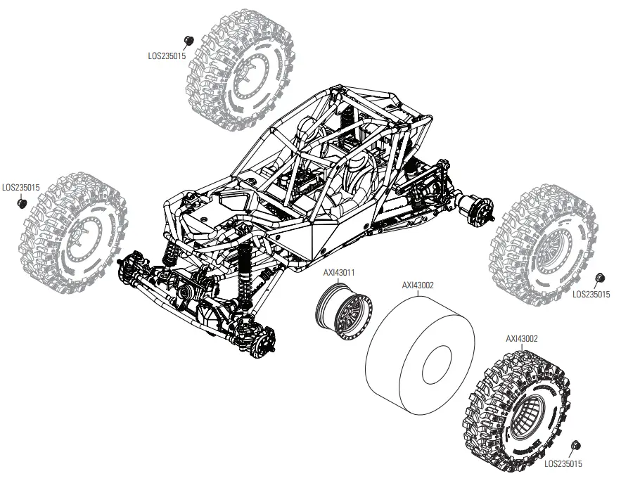 HORIZON AXI03009 RBX10 RYFT 1 10 Scale Rock Bouncer - PARTS DIAGRAM 5