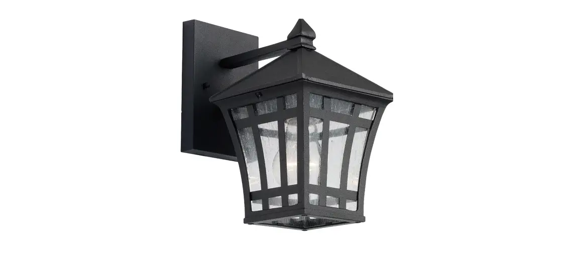 Seagull Lighting Hc-1573 Herrington 1-light 10-in Black Outdoor Wall Light Instruction Manual