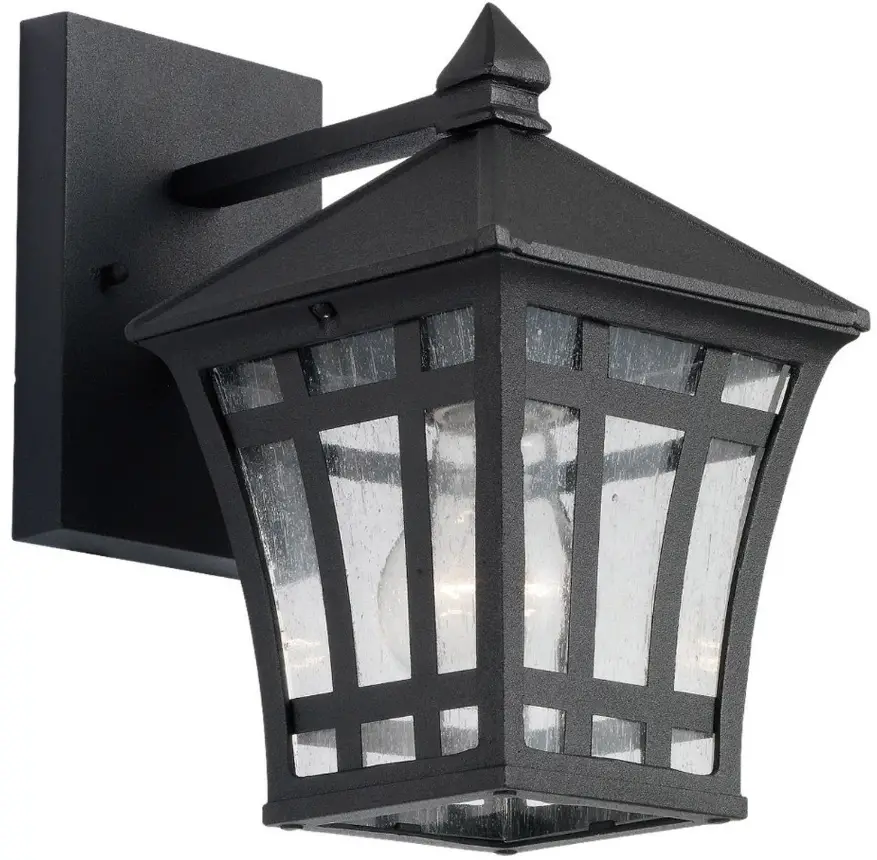 SeaGull Lighting HC-1573 Herrington 1-Light 10-in Black Outdoor Wall Light product