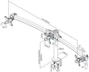 Neomounts FPMA-D700D3 3x Monitor Desk Mount