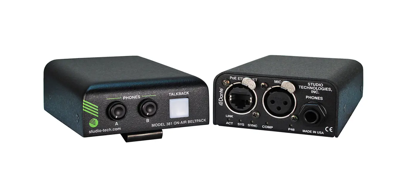 Studio Technologies Dante On-air Beltpack 381 User Guide