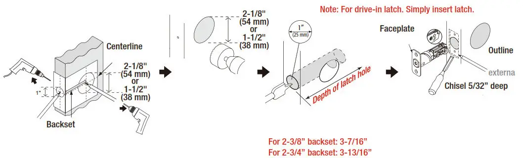 Feikeer G00 KPDA619A XP Electronic Keypad Keyed Deadbolt - Cut out TEMPLATE