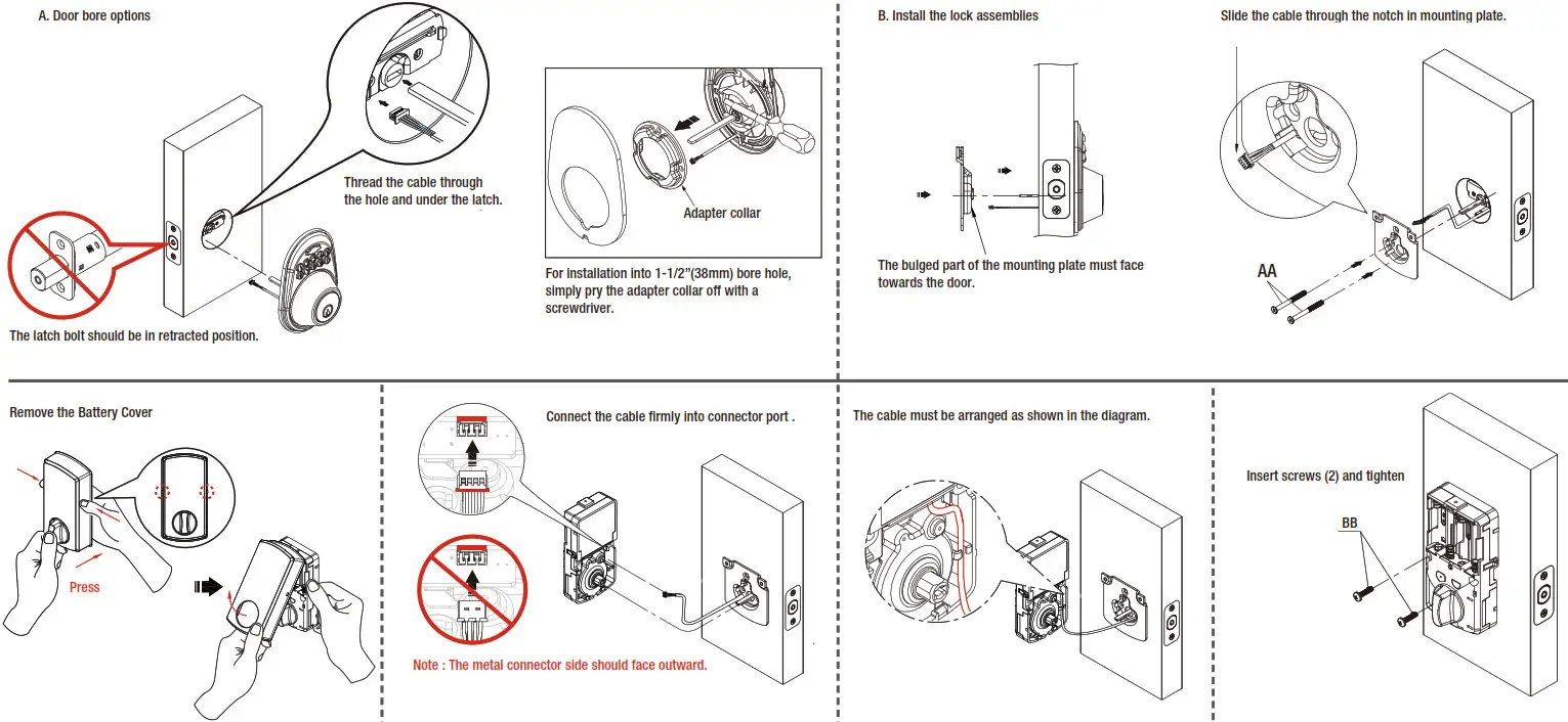 Feikeer G00 KPDA619A XP Electronic Keypad Keyed Deadbolt - Figure 1