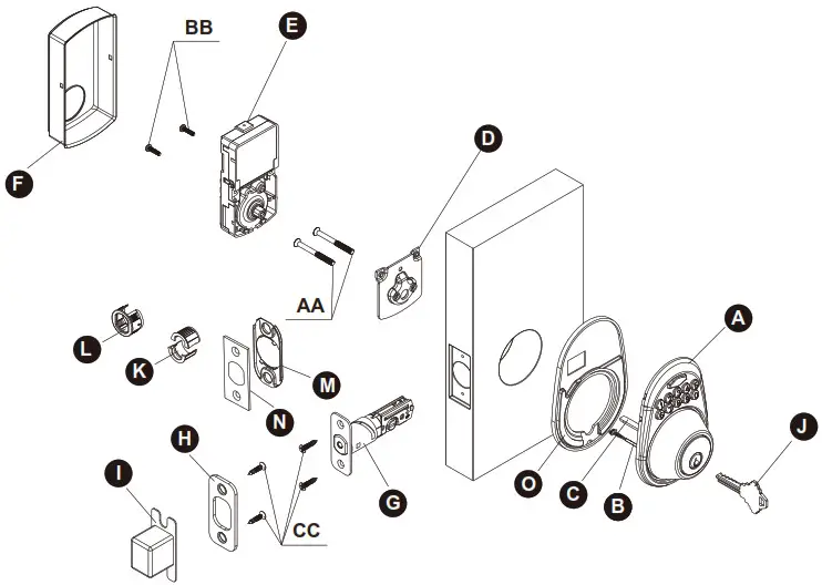 Feikeer G00 KPDA619A XP Electronic Keypad Keyed Deadbolt - Overview