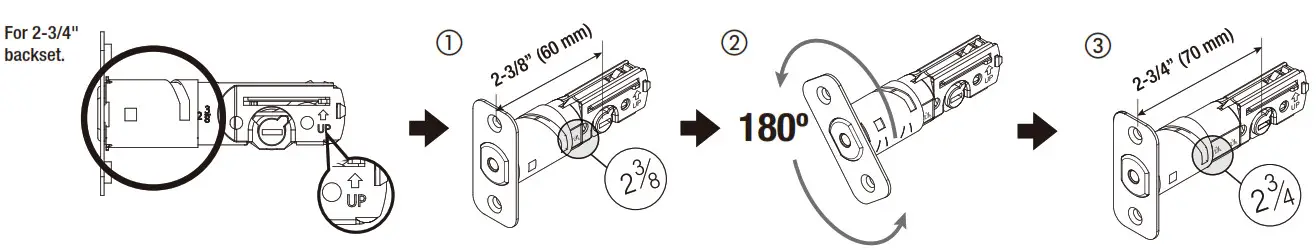 Feikeer G00 KPDA619A XP Electronic Keypad Keyed Deadbolt - backset length