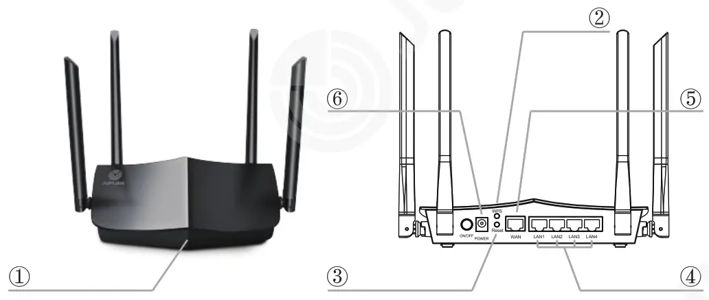 Juplink RX4-1800 Dual Band Mesh WiFi 6 Router