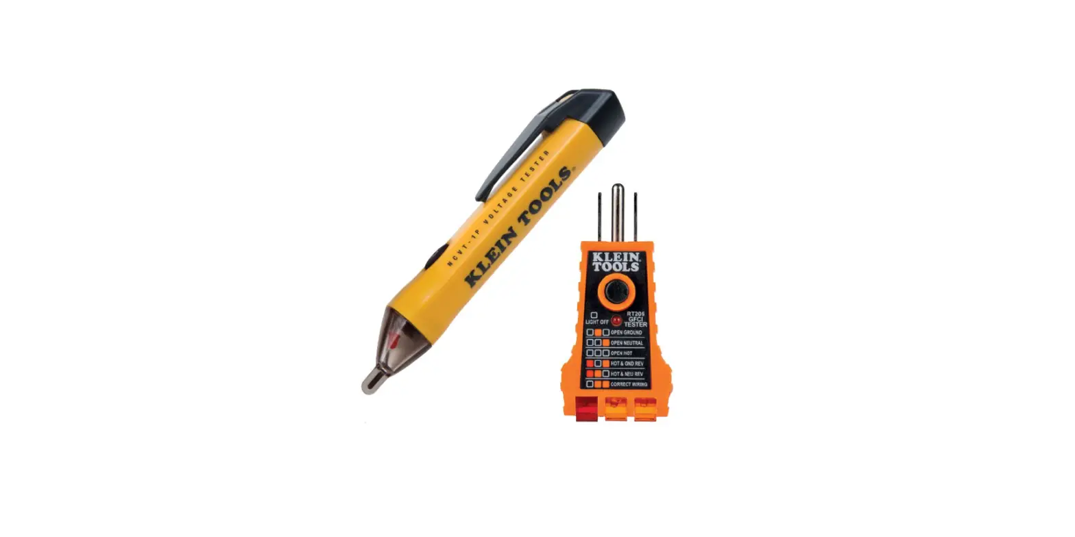 Klein Tool Ncvt1pkit Non-contact Voltage And Gfci Receptacle Test Kit Instructions