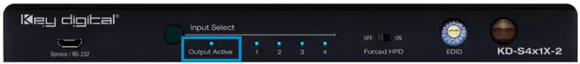 Key digital KD-S2x1X-2 2x1 4x1 4K 18G HDMI Switcher Instruction Manual - Input Select button