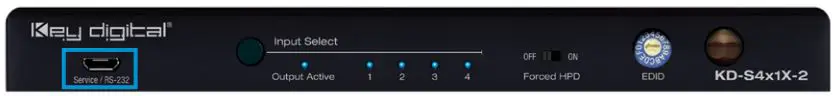 Key digital KD-S2x1X-2 2x1 4x1 4K 18G HDMI Switcher Instruction Manual - Output Active LED