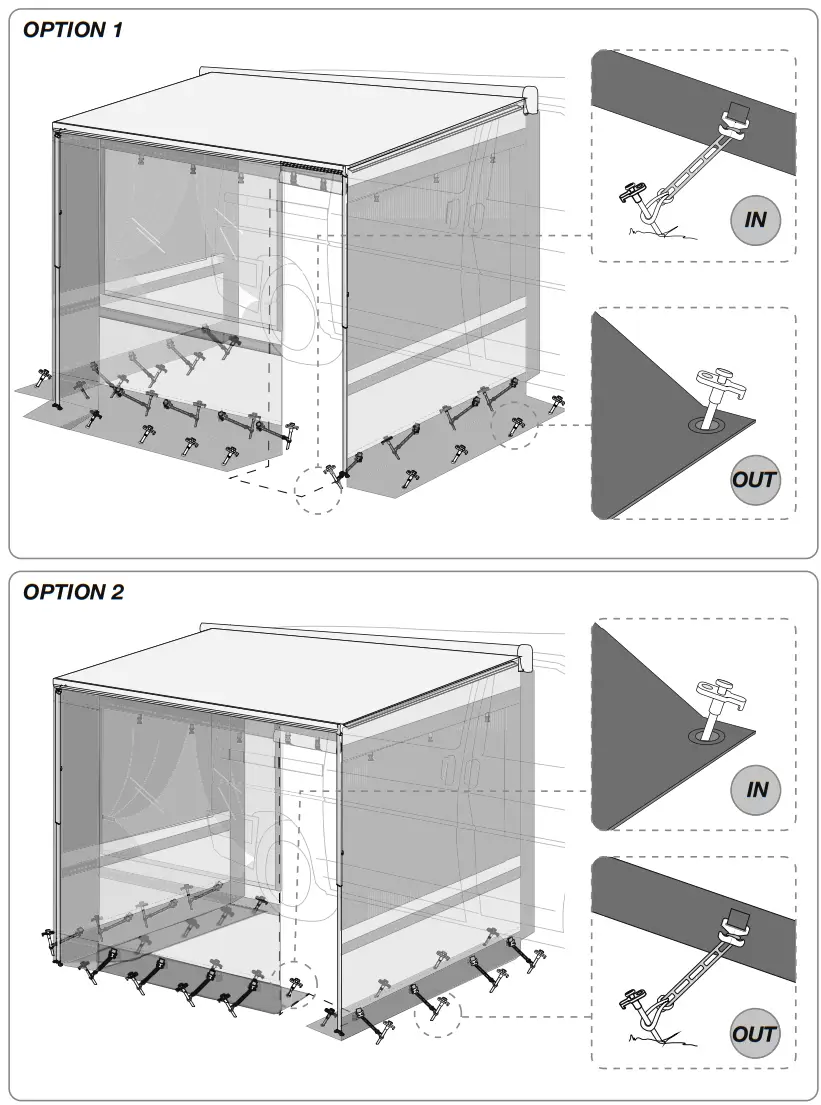 FIAMMA F45S 260 Privacy Room Light 260 Van To Fit To-fig7