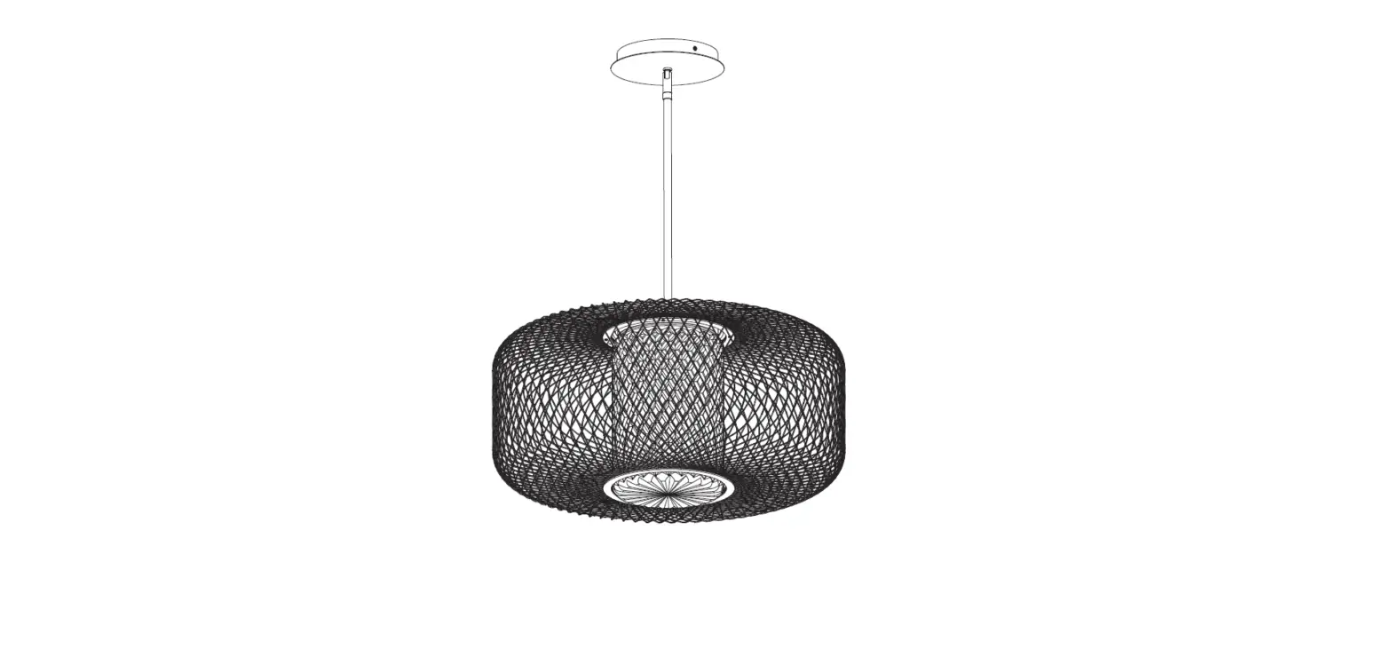 Schonbek S7822-18h Kodo 22 Inch Wide Led Cage Pendant Installation Guide