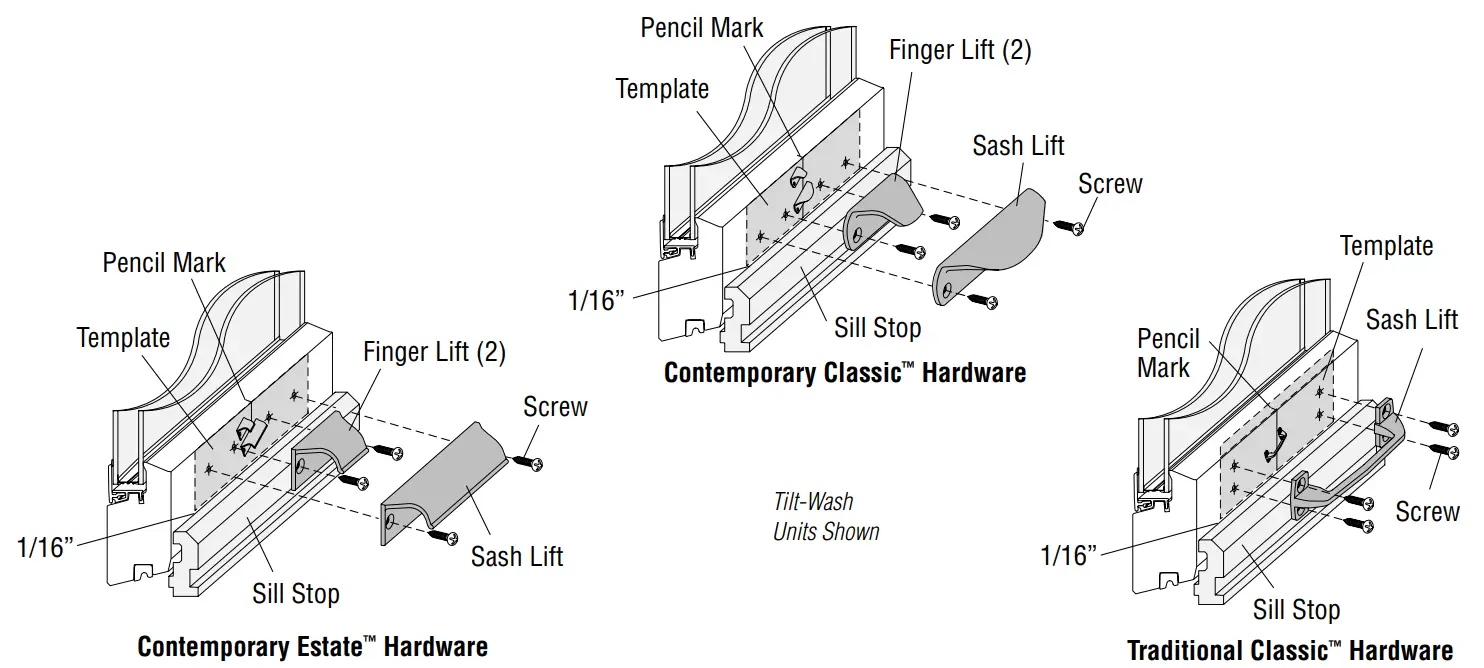 Andersen 400 Series Sash Finger Lift Double Hung Windows - fig 4