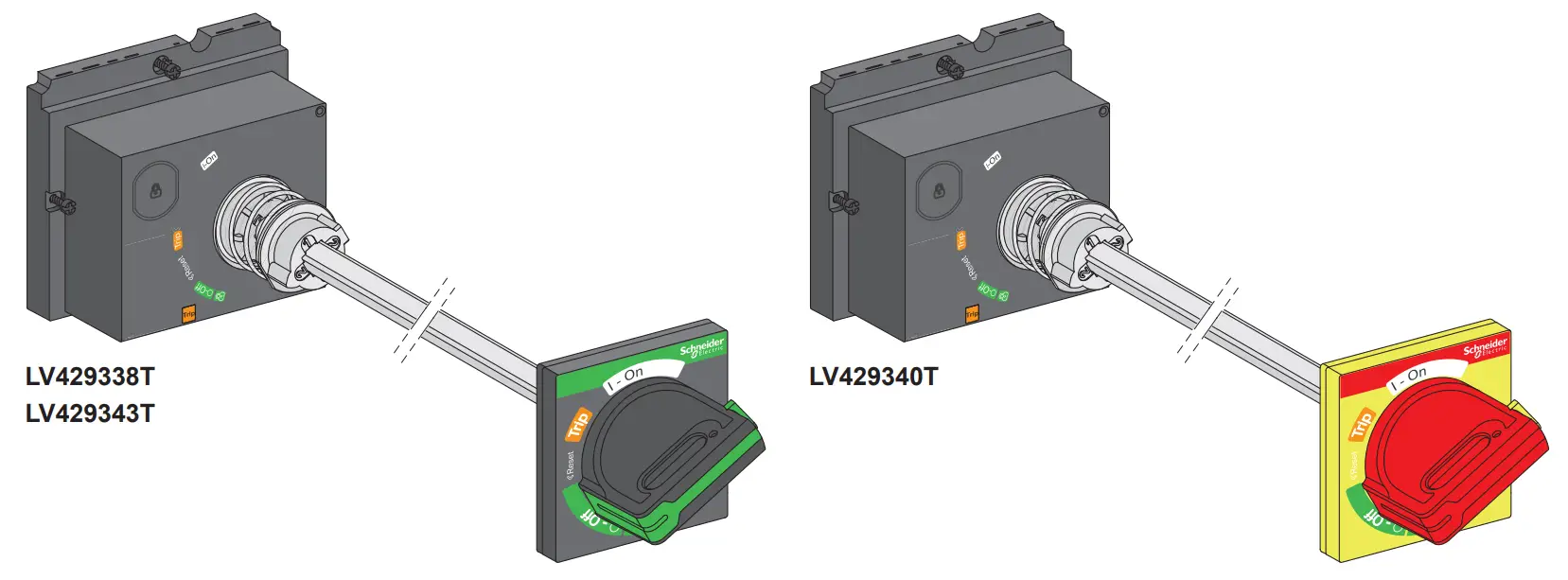 Schneider Electric ComPacT NSX100-250 LV429338T Extended Rotary Handle 