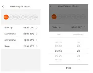 FIG 43 Scheduling your Heating