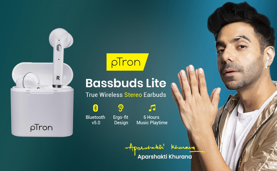 Ptron Tws Bassbuds Lite True Wireless Stereo Earbuds Instruction Manual